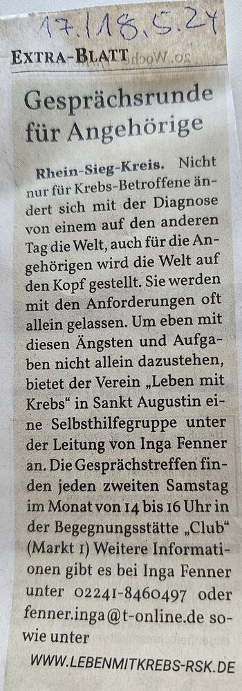 2024-05-17 - Extra-Blatt - Gesprächskreis für Angehörige
