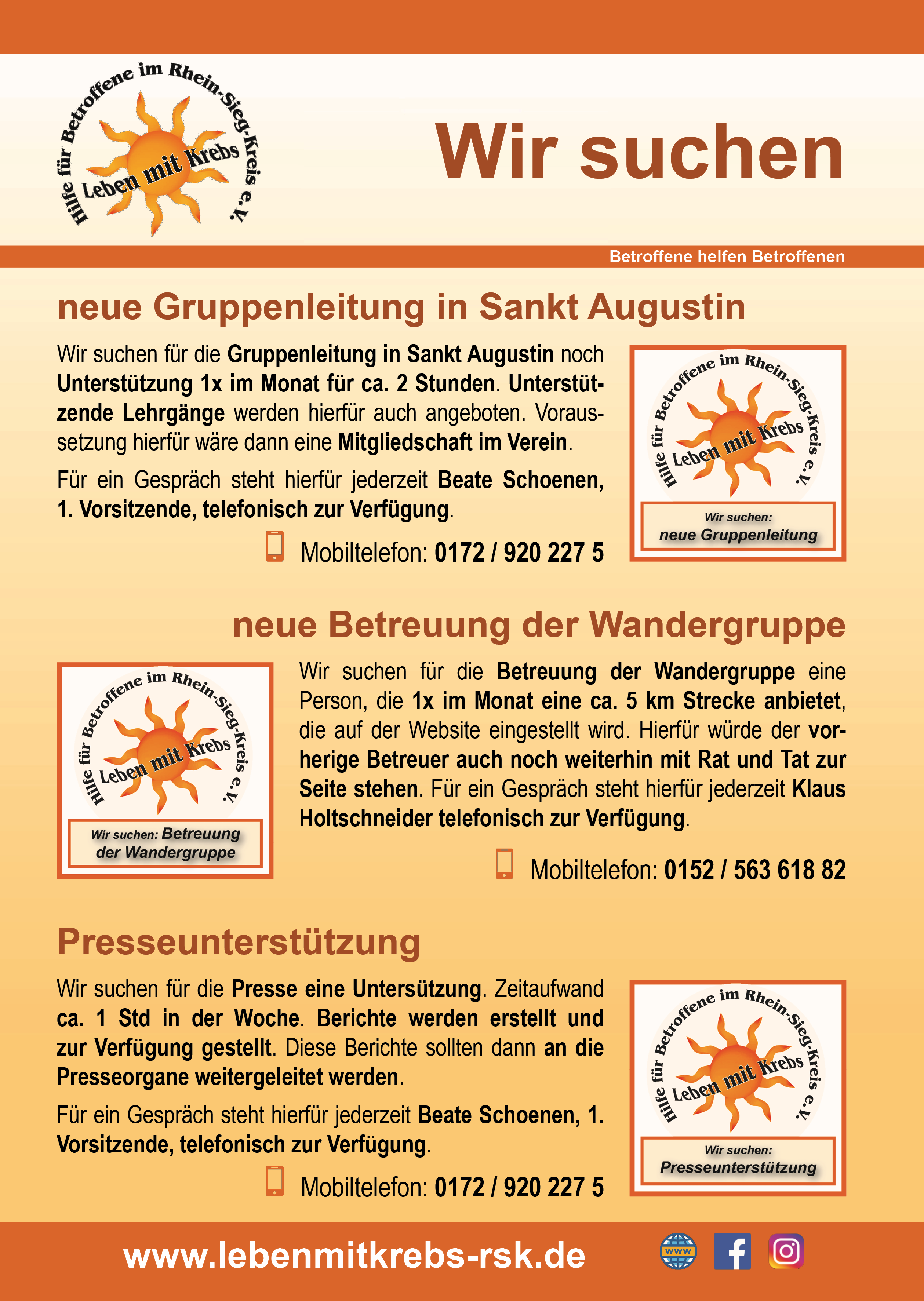 Wir suchen ...